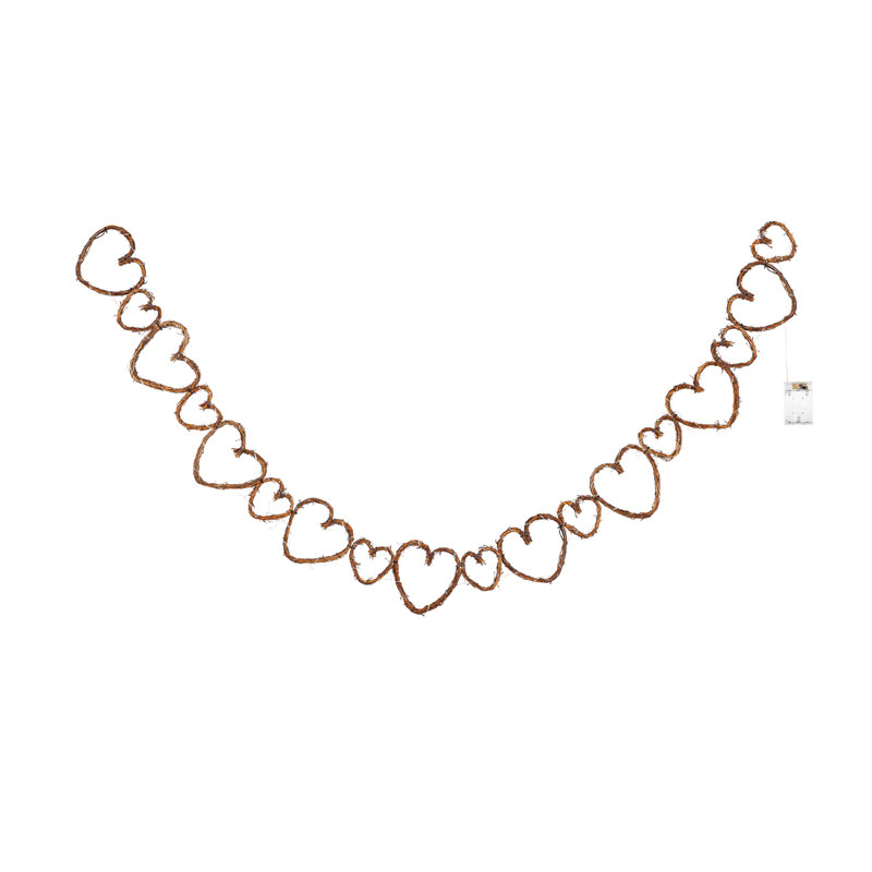 Guirlande 6 'Grapevine Hearts