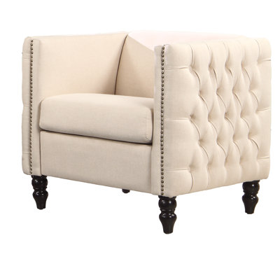 Juliet 32.28"" Wide Tufted Polyester Armchair -  Alcott HillÂ®, 51F196C5C0E5495BBEAC9C42419224F9