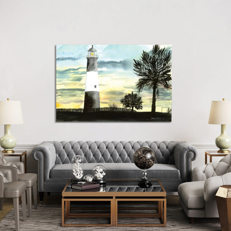 Tybee Island Lighthouse - Wrapped Canvas Painting, 152.5 cm H x 101.5 cm W