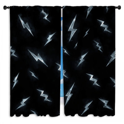 Rideaux de fenêtre Lightning Bolt