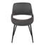  Chaise d'appoint rembourrée en similicuir Najrin avec pieds fuselés en métal-87951725-127315496