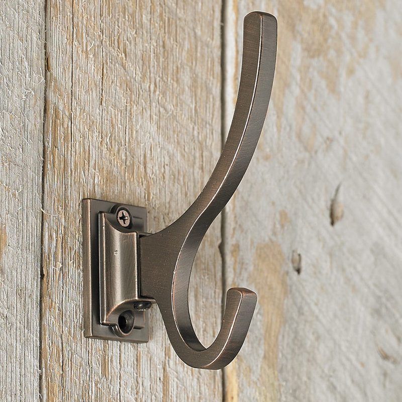 Transitional Metal Wall Hook, Brushed Oil-Rubbed Bronze