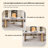 Beige Rectangular Sintered Stone Desk,5-Solid Wood drawer-78391484