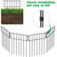 Clôture de jardin décorative en métal H 1 pi x l 2 pi