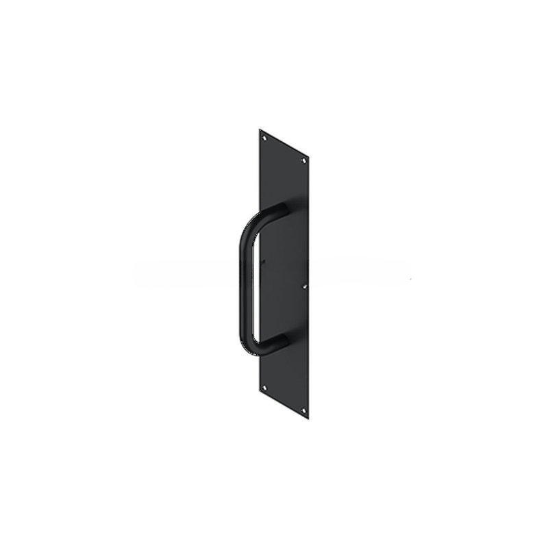 Deltana PPH4016U19 Plaque de poignée avec poignée 4 po x 16 po S / S en peinture noire