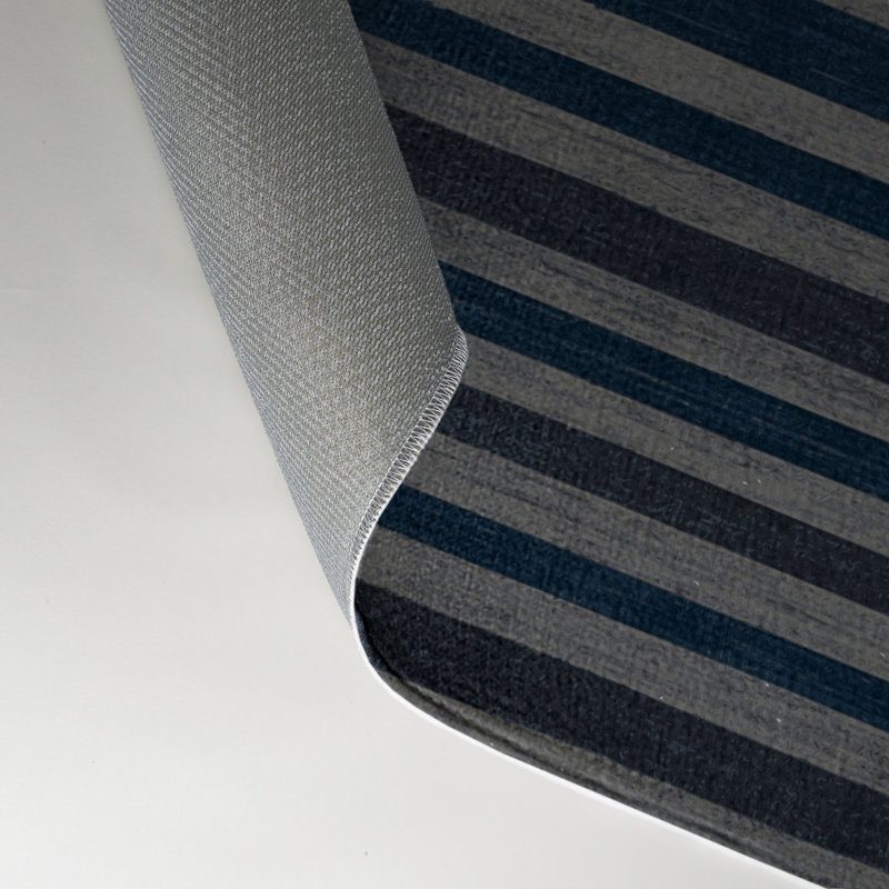 HorizontalStripes Gray Indoor and Outdoor Area Rug, Rectangle 5' x 7'