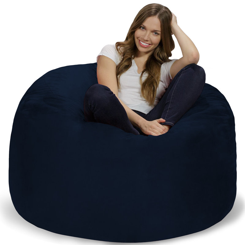 Bean Bag Chair - Shredded Memory Foam Filled Round Furniture Bean Bag Chair with Removable and Machine Washable Cover - Bean Bag Sofa Lounge Chair with Soft Micro Fiber Cover  - Bean Bags in Multiple Colors and Sizes