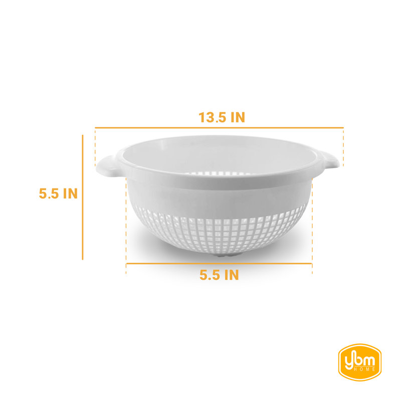 Passoire en plastique rond profond ybm home, Blanc