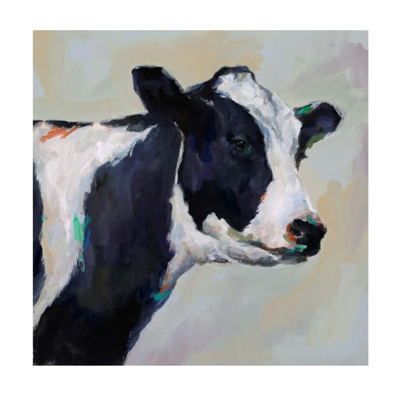 Cow Print by Sara Brown, Knife Gel, 40" H x 40" W