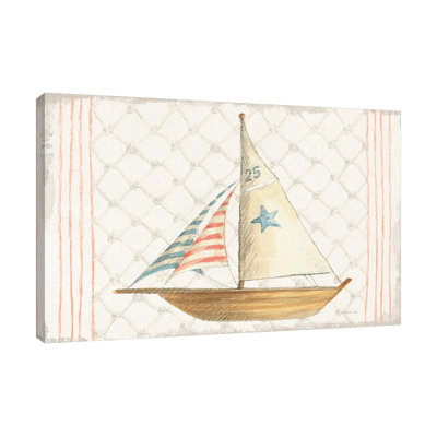 Toile tendue avec châssis «Floursack Nautical douzième» par Danhui Nai