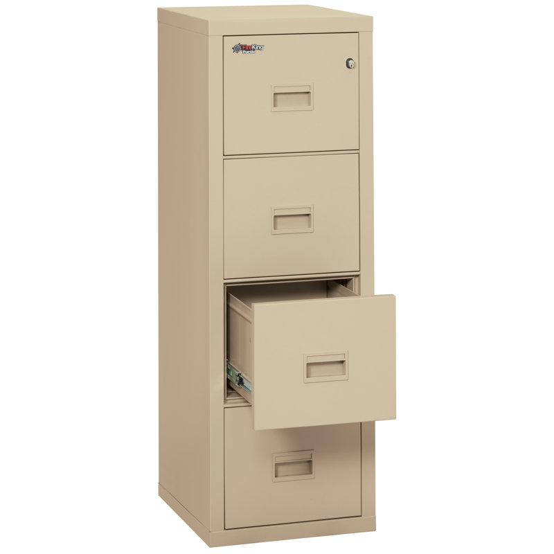 Compact Turtle® 17.75'' Wide 4 -Drawer Steel File Cabinet, Beige