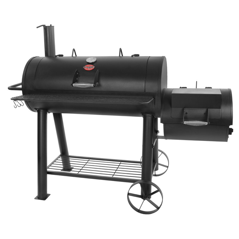 Char-Griller Competition Pro Barrel Grill and Offset Smoker in Black