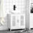 Under Sink - 2 Doors White Cabinet Extra Storage Bathroom Adjustable