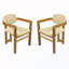 Chaise d'appoint d'extérieur en bois (ensemble de 2)
