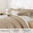 Andency Oversized King Ruffle Comforter Set 120x120, 3 Pieces Taupe Lightweight Fluffy Super King Bedding Set, Shabby Chic Famhouse All Season Bed Set for Girls Women-124610446-124610434