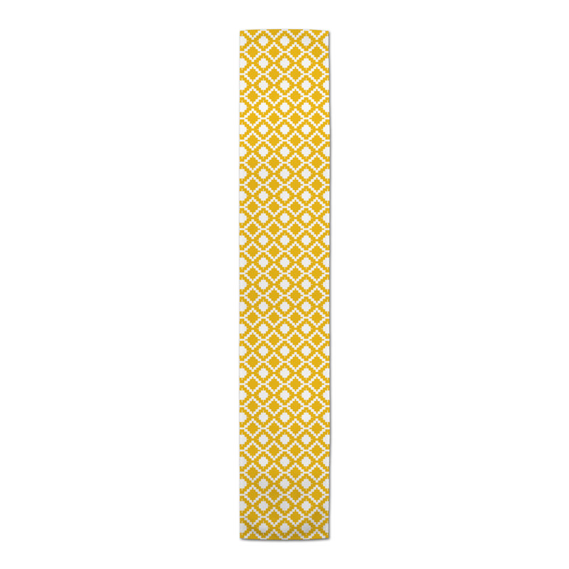 Geometric Table Runner, Yellow, 16" D x 72" L