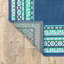 Tapis intérieur / extérieur bleu sarcelle / bleu / vert / blanc Deltana-23970755