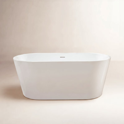 Iris 59" Freestanding Soaking Acrylic Bathtub