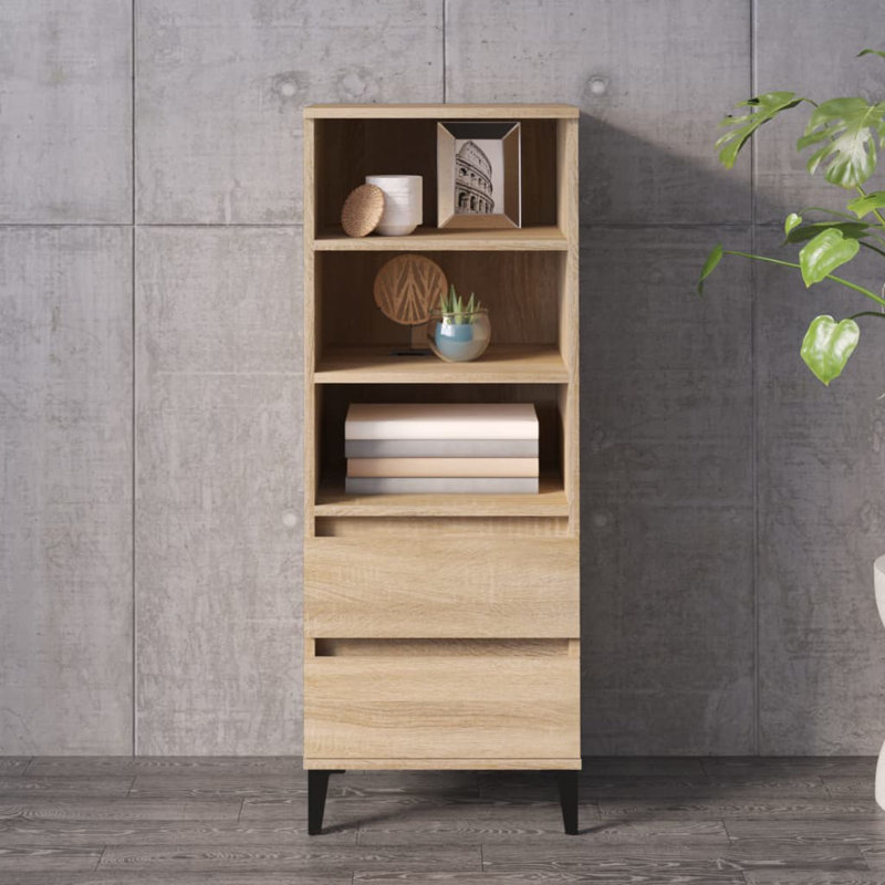 Kihana 40cm Sideboard, Oak/Black