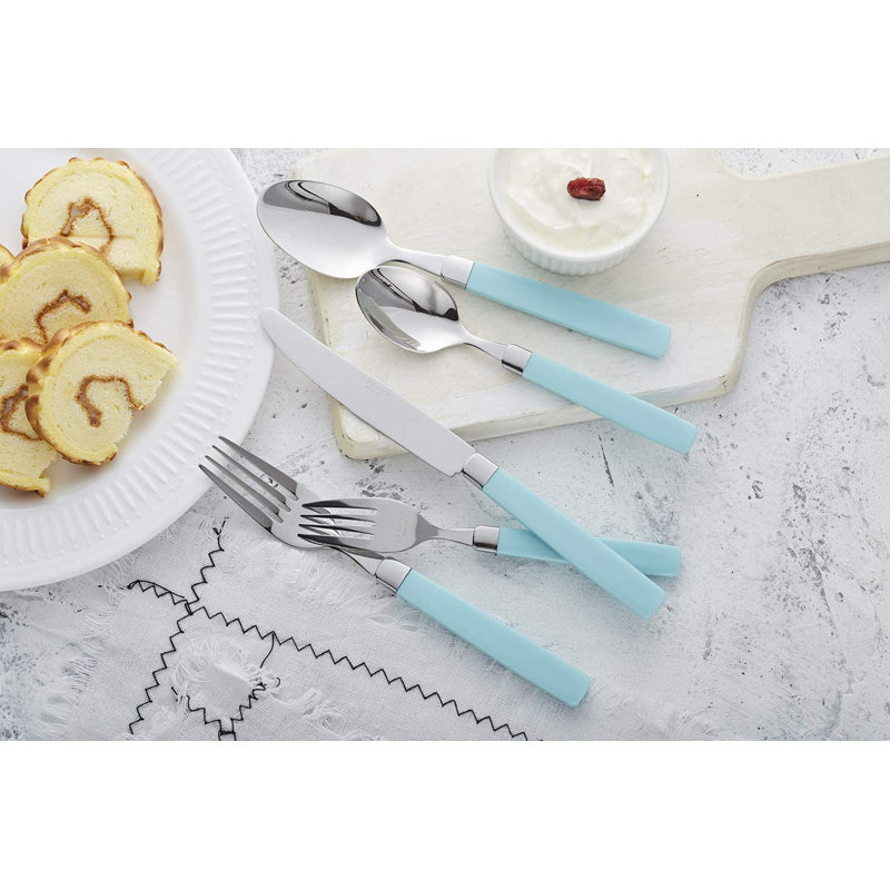 ANNOVA Stainless Steel Flatware Set - Service for 4, Turquoise