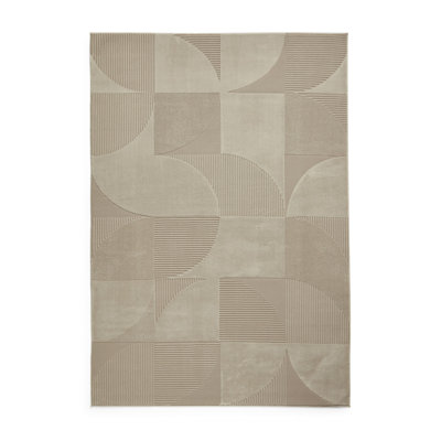 Taylani Rectangle Geometric Washable Area Rug