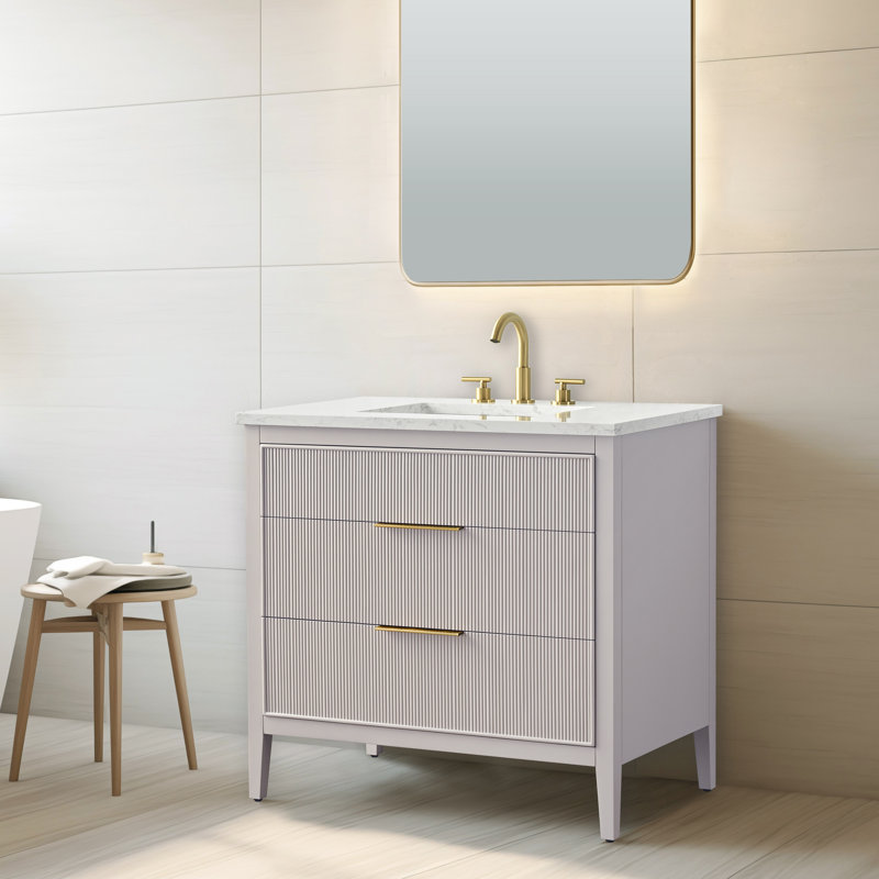 Emma 36" W Single Vanity, Taupe