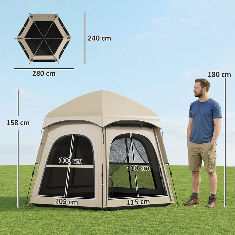 4 Person Tent, Khaki