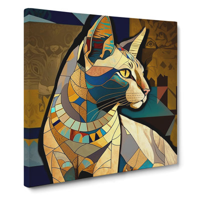 Egyptian Cat Expressionism - Print