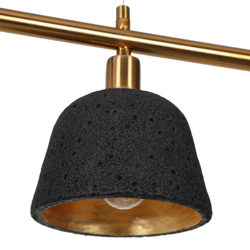 Luminaire suspendu en laiton 4 lumières 4 lumières pour îlot de cuisine (sans ampoules)