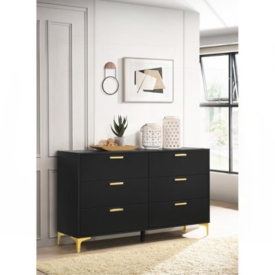 Commode rectangulaire à 6 tiroirs Lexie