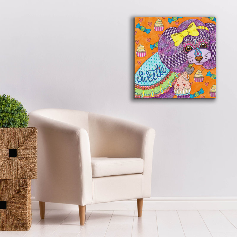 «Irresistible Animals 15» par Hello Angel, art mural sur toile, H 26 po x l 26 po