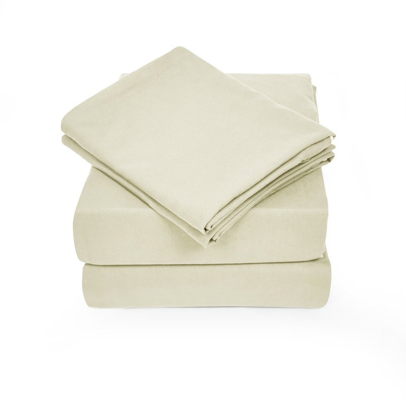 Microfiber Sheet Set, King, Beige