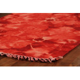 Flatweave flatweave New Zealand Wool Red Area Rug
