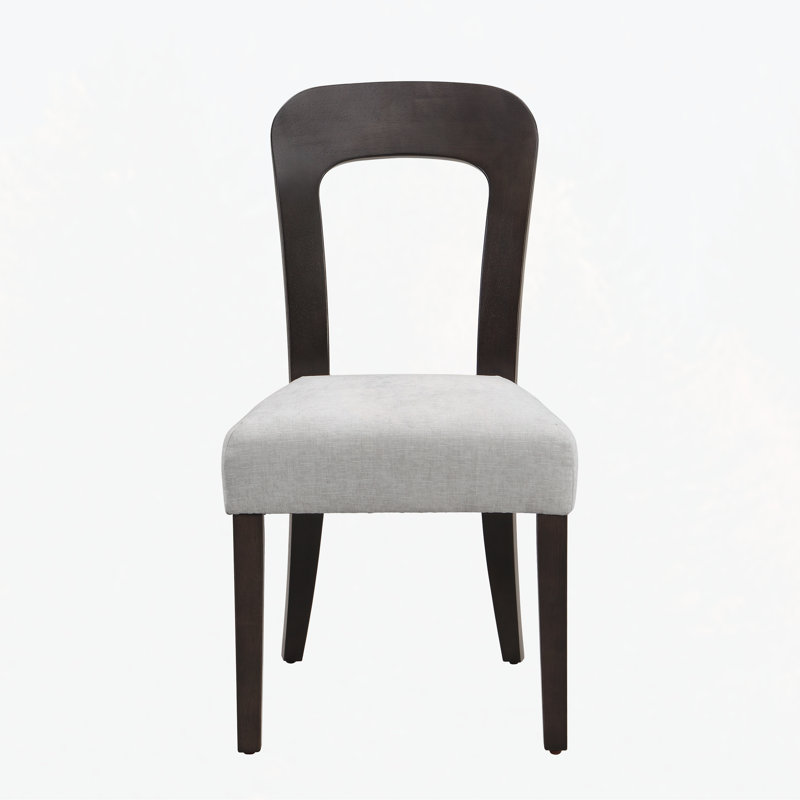 Dining Chairs Set Of 2, Upholstered Kitchen Side Chairs With Fabric Seating Solid Rubber Wood Legs, 330 LBS Weight Capacity