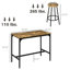 Ensemble de table de bar 5 pièces à hauteur de comptoir avec 4 tabourets de bar