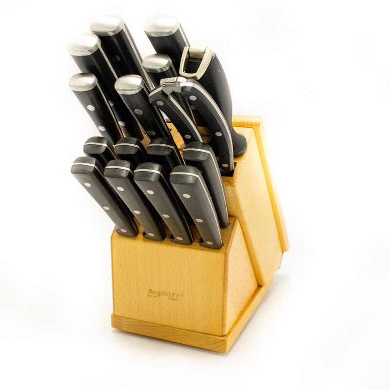 BergHOFF Essentials 21Pc Forged Stainless Steel Smart Knife Block Set