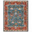 Southwestern Hand-Knotted Wool Blue / Red Area Rug-1001942548