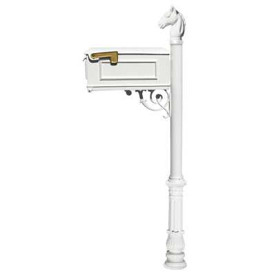 Lewiston Post Mounted Mailbox