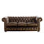  3 Seat Chesterfield Sofa In Antique Leather-1811488901