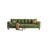 Log Style Cream Fabric Sofa 110.24'' Upholstered Sofa