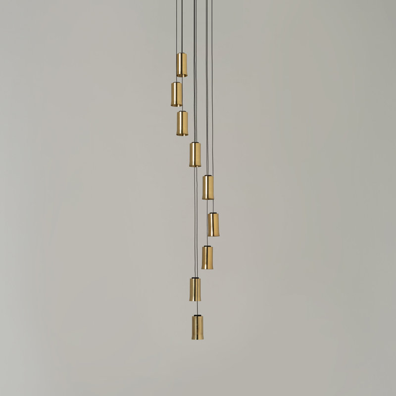 Cirio Cascada 5, 126.81" H x 17" W x 17" D, 9 Lights, 83 W