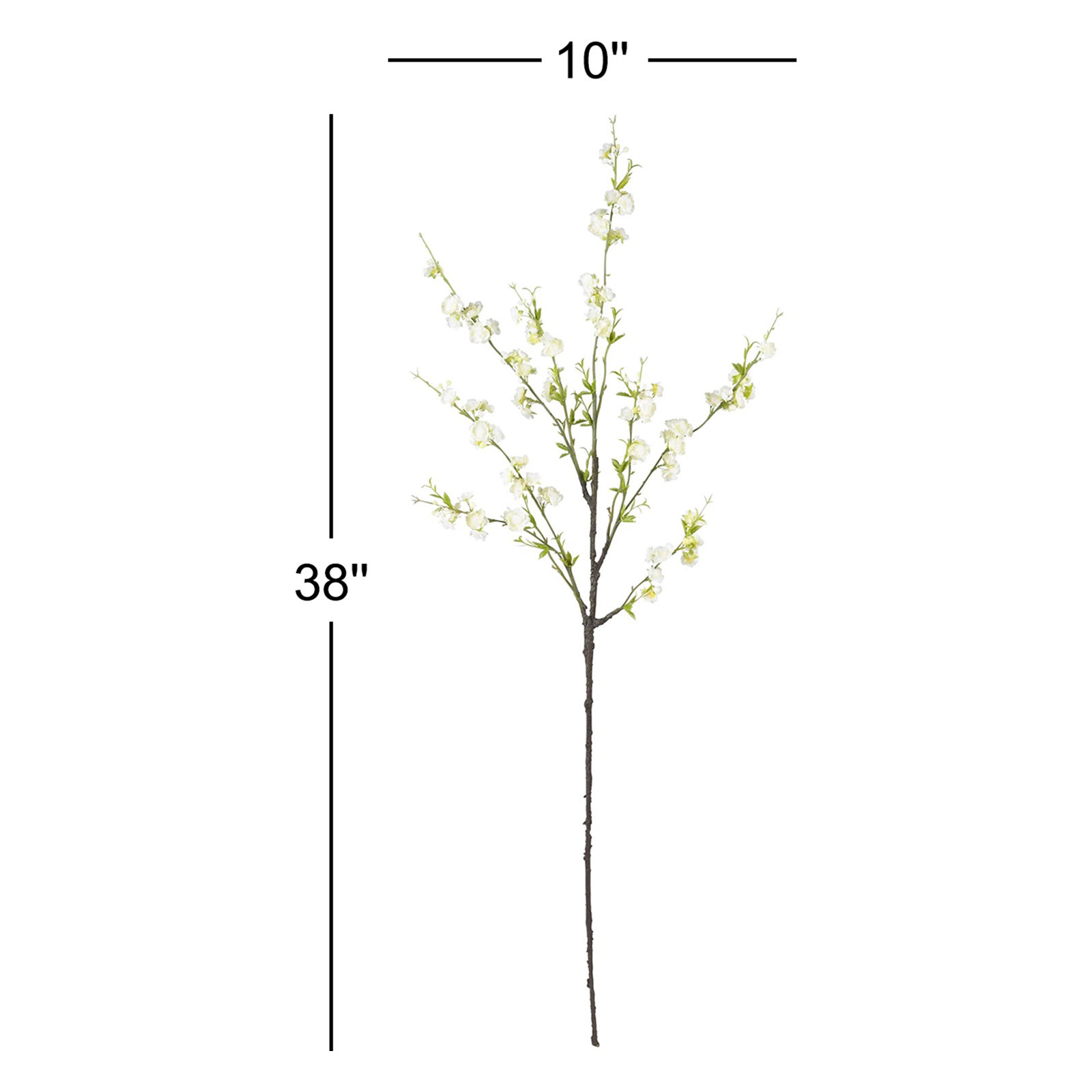 38'' Faux Cherry Blossom Branch, White