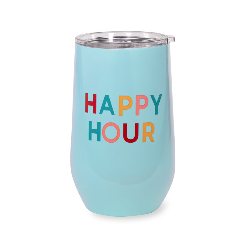 Stainless Steel Wine Tumbler, Happy Hour