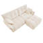 Modern 2-Seater Loveseats Sofa With 1 Ottomans & Throw Pillow-649938069