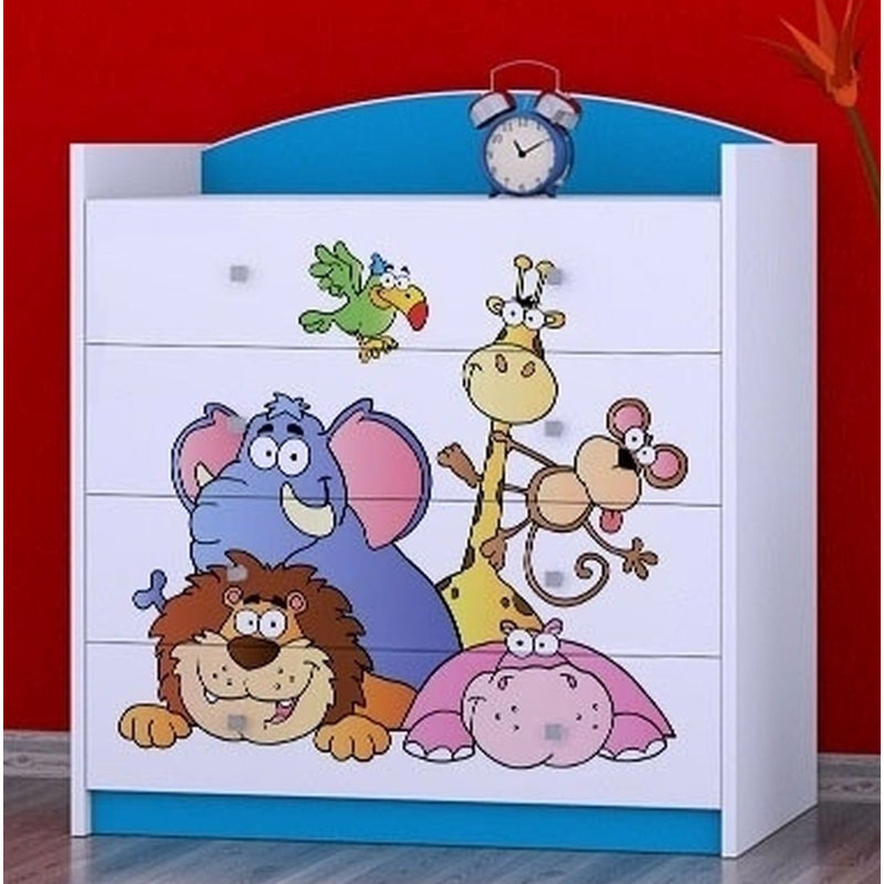 Newlon Kids 4 - Drawer Chest, Blue