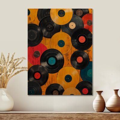 Soirées vinyles des années 70 - Décoration murale rétro en bois