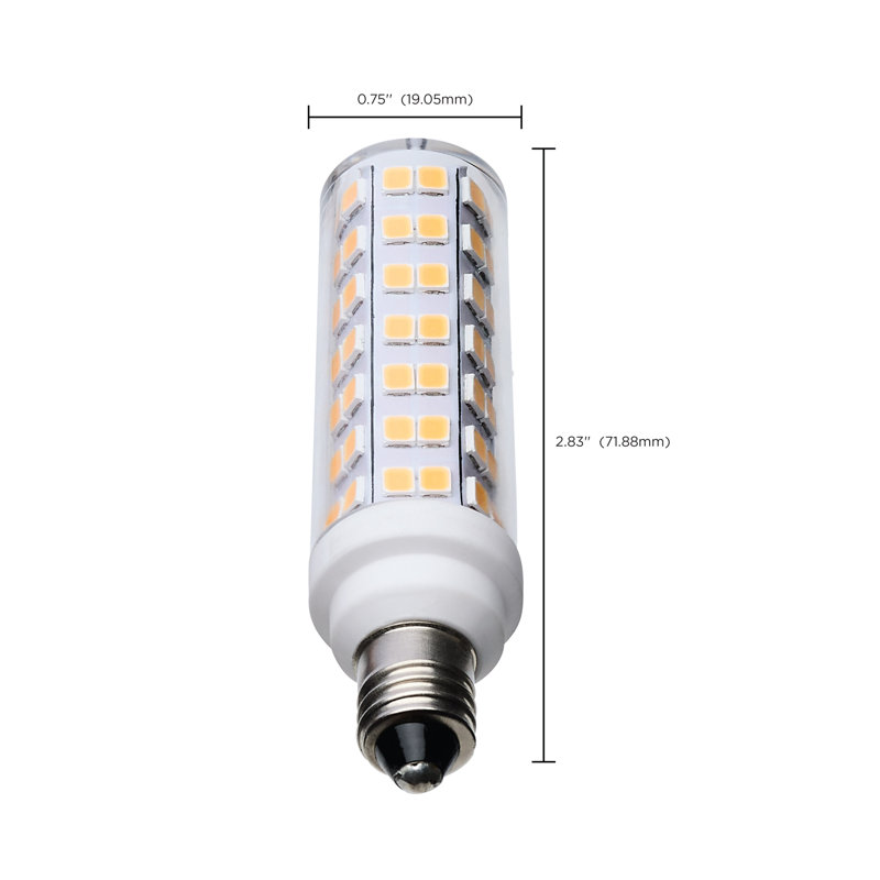 DEL 6,5 watts T6 - Finition transparente - Base E11 - 120 volts, 3000