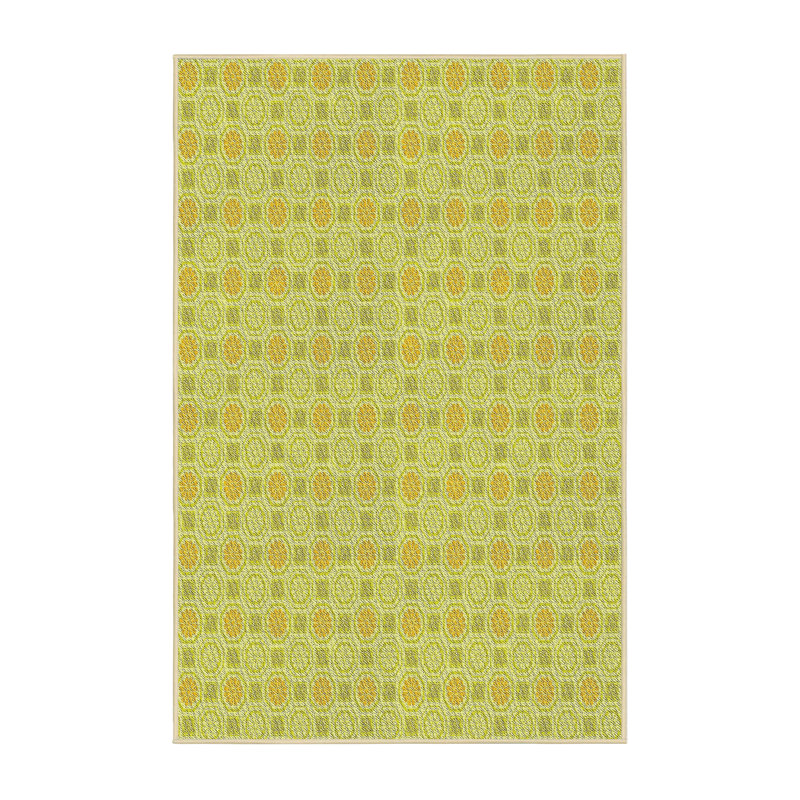Tapis vert à motif géométrique Kodi, Rectangle 5 pi x 7 pi