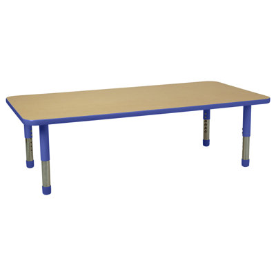 Rectangle T-Mold Activity Table with Adjustable Tiny Tot Legs