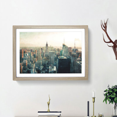 Manhattan Skyline in New York - Picture Frame Painting